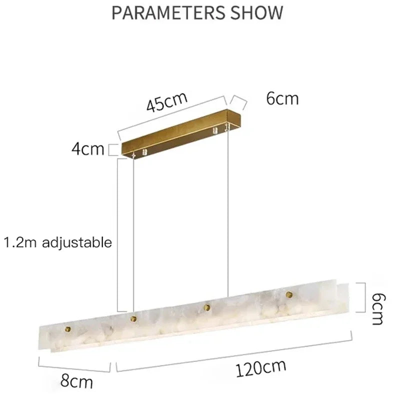 Modern Luxury Marble LED Chandelier - Gold Designer Pendant Lamp