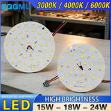 5730 SMD Aluminum LED PCB Board (15W / 18W / 24W, 5–10 Pcs) - DIY Ceiling Light Source Module with 15cm Wire