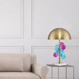 Light Luxury Creative Crystal Table Lamp Colorful Crystal Transparent Bedroom Study Table Lamp Postmodern Table Lamp Room Decor