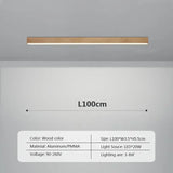 Modern LED Ceiling Lamp for Living Dining Room Long Strip Wooden Decor Lamps Entryway Bedroom Aisle Cloakroom Lighting Fixture