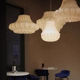 Japanese Wabi-Sabi Silk Ceiling Chandelier - Modern Organic Fabric Pendant Light Fixture for Living Room, Dining Room, Bedroom & B&B Decor