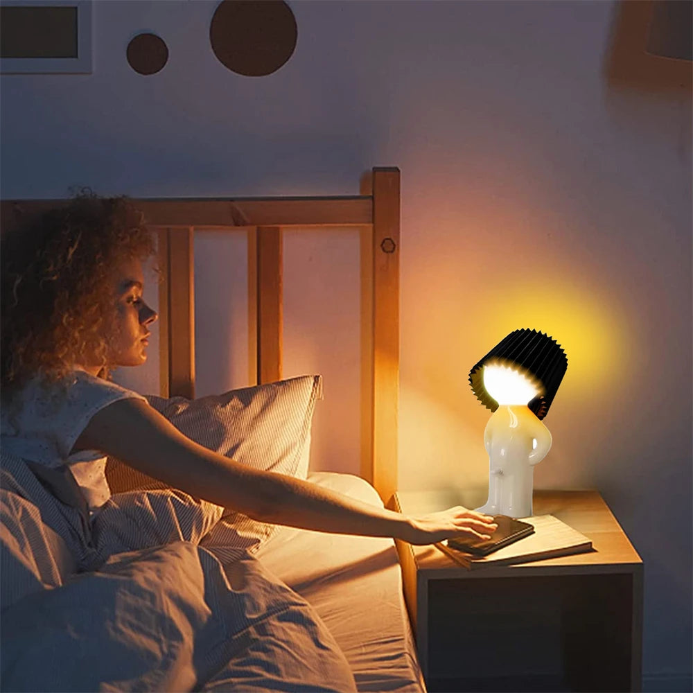 5colors LED Naughty Boy Night Light Reading Desk Lights Bedside Switch for Children Bedroom decoration Lamp Bedside lighting