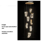 Luxury Hanging Acrylic Chandeliers for Bedroom Living Dining Room Office Hall Iron Paper Hanging Lamps Nordic Branch Chandeliers