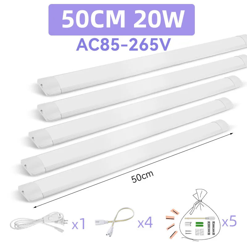 Home Indoor Light Strip High Brightness 90/120cm Tube Linear LED Tube Lamp 220v Lighting Bulb For Bedroom Kitchen Cabinet Lamps