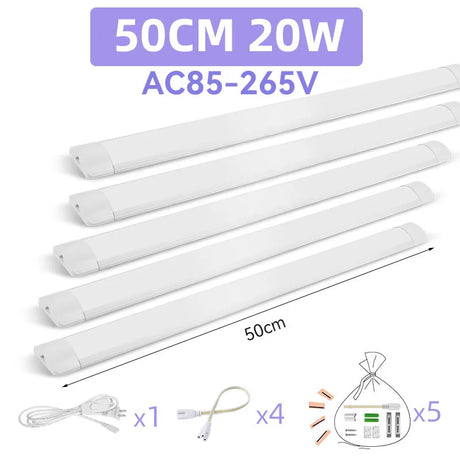 Home Indoor Light Strip High Brightness 90/120cm Tube Linear LED Tube Lamp 220v Lighting Bulb For Bedroom Kitchen Cabinet Lamps