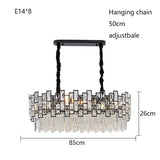 2025 New Modern High-End Light Luxury Crystal Chandeliers for Living Room Dining Bedroom Indoor Decor Lighting Lustres Fixtures