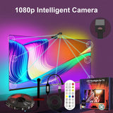 RGBIC TV Backlight Strip with AR Color Gamut Sensor - App Controlled Smart LED Light (16.4FT for 65–85" TVs)