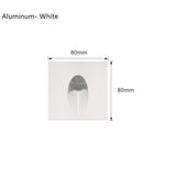 Recessed Wall Sconce Lamp Led Stair Lighting Interior Step Light Aluminum Nightlights with Box for Bathroom 110V/220V/12V