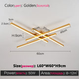 Black chandelier square bedroom lamps living room lamp led ceiling lamp Nordic minimalist creative led ceiling lamp strip lights