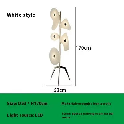 Modern Creative LED Floor Lamp - Artistic Designer Standing Light Fixture for Living Room Accent & Bedroom Bedside Decor