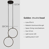 Modern Minimalist LED Pendant Light Chandelier For Bedroom Restaurant Living Room Gold Black Hanging Lamp Decoration Luster