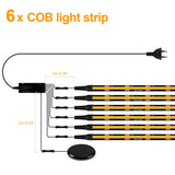 Black PCB COB LED Strip for Wooden Slats - Touch Dimmable Accent Light