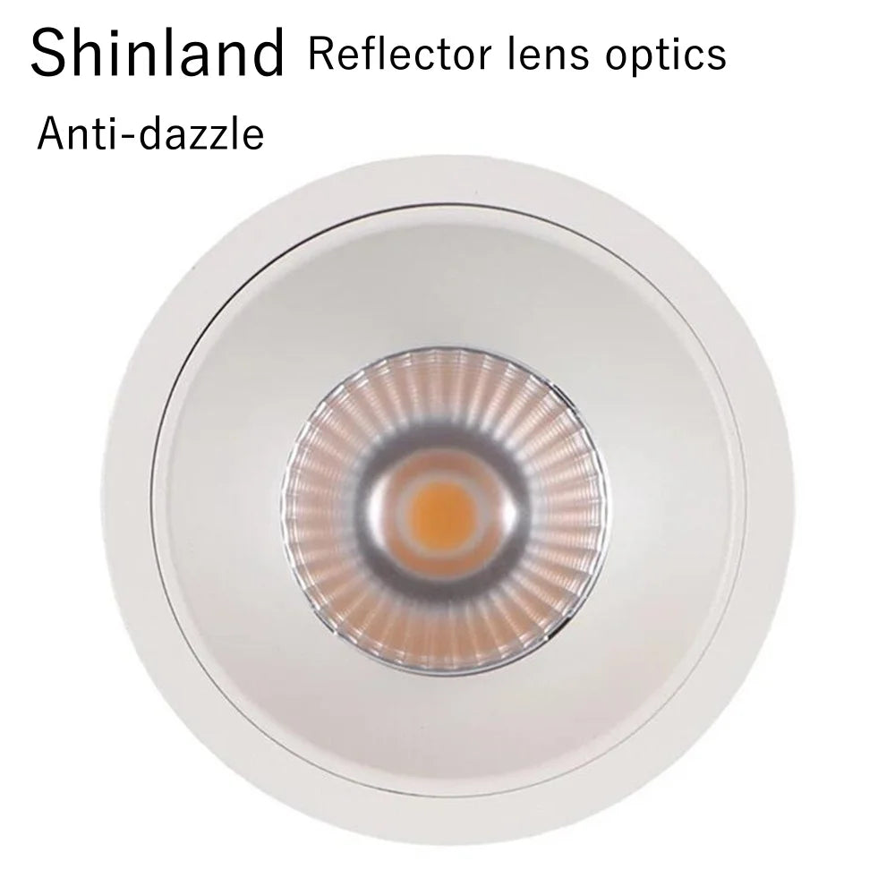 Dimmable Led Downlight Recessed Ceiling Lamp Spotlight Aluminum COB 110V 220V Home Office Store Spot led Hole 65/75/90mm