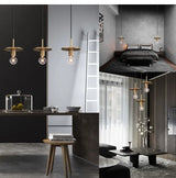 American-Style Retro Minimalist Hallway Foyer Pendant Light, Loft Industrial Style, Suitable for Restaurant, Bar, Clothing Store, Café, Single-Head Decorative Light, Light Luxury Bedside Small Pendant Lamp