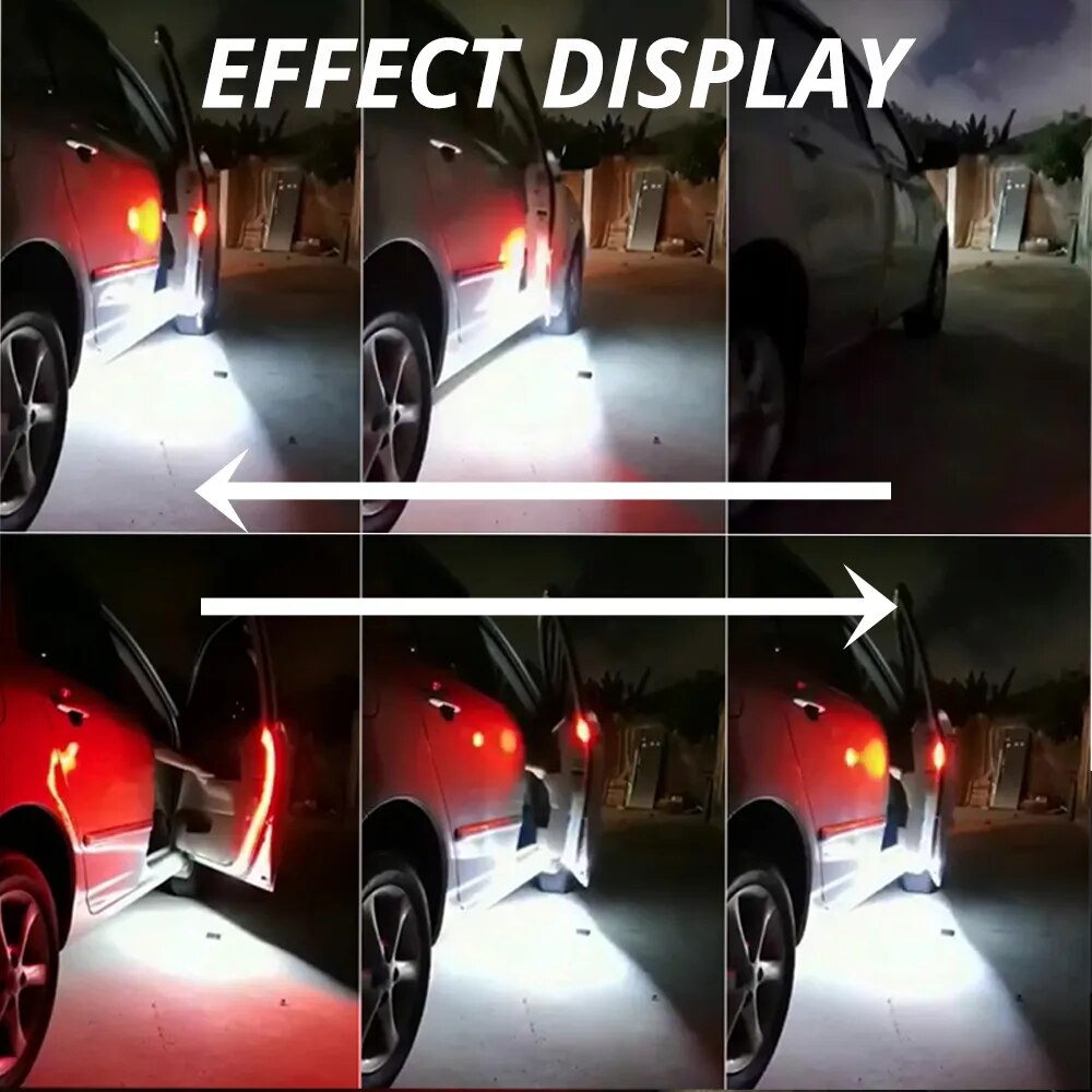 12v Car Door Opening Warning Led Lights Welcome Lights LED Safety Strobe Signal Lamp Waterproof Auto Decorative Ambient Lighting