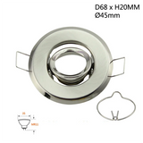 MR11 Recessed LED Spotlight Frame - 45mm Cutout Adjustable Ceiling Bulb Holder