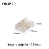 COB LED Wire Connector 5 8 10mm Connection Solderless Mini Buckle FCOB RGB CCT LED Strip Lights 2 3 4 Pin No Dark Area Connector