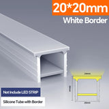 Light Strip Silicone Tube LED Diffuser Flexible Black and White Lampshade with Edge Contour Light Mask Plate Cover