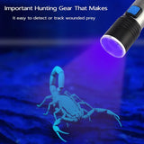 395NM UV Flashlight Rechargeable Ultraviolet Torch Pet Urine Scorpion Detector UV Lamp Anti-counterfeiting Bill Seal Detector