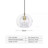 Modern Glass Pendant Light LED Hanging Lamp for Dining Room Living Room Coffee Shape Home Indoor Decors Lighting Fixtures