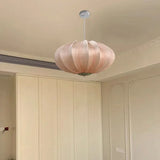 Handmade Wabi-Sabi Cloth Pendant Light - Japanese Nordic Cream Style Fabric Ceiling Chandelier Lamp Fixture for Apartment Living & Dining Room