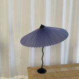 Table Lamp Ins Retro Pleated Umbrella Nordic Medieval Korean Master Bedroom Bedside Lamp Swing Iron Art Drop Shipping