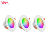 1-15Pcs LED Downlight Wi-Fi 10W 85-265V Dimmable Spot Light Recessed Round Light Spot Bluetooth-Compatible Lamp Atmosphere