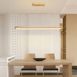 Wood/LED Pendant Lamp For Dining Room Minimal Home Decor Long Table Ring Kitchen Modern Hanging Chandelier Indoor Light Fixture