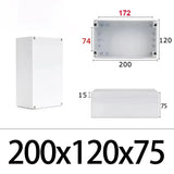 Outdoor Waterproof Plastic Junction Box (Black & White) - IP-Rated Plastic Enclosure & Electronics Project Instrument Shell Case