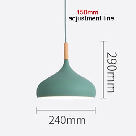 Multi Color Luster Pendant Lights Dia 16/17/24cm Restaurant Wood Hanging lighting Light Fixtures Modern E27 LED Loft Hang lamp