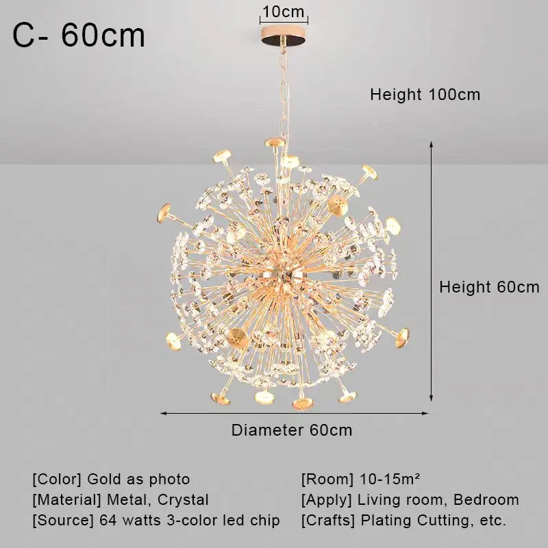 Nordic Crystal Led Ceiling Pendant Lamp Modern Clear Crystal G9 LED Lamp for Dining Room Bedroom House Decor Suspension Lamp