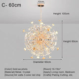 Nordic Crystal Led Ceiling Pendant Lamp Modern Clear Crystal G9 LED Lamp for Dining Room Bedroom House Decor Suspension Lamp