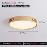 Ceiling Lamps Japanese Creative Walnut Bedroom Lamp Modern Lamp Round Room Lamp Main Bedroom Restaurant Nordic Lamp