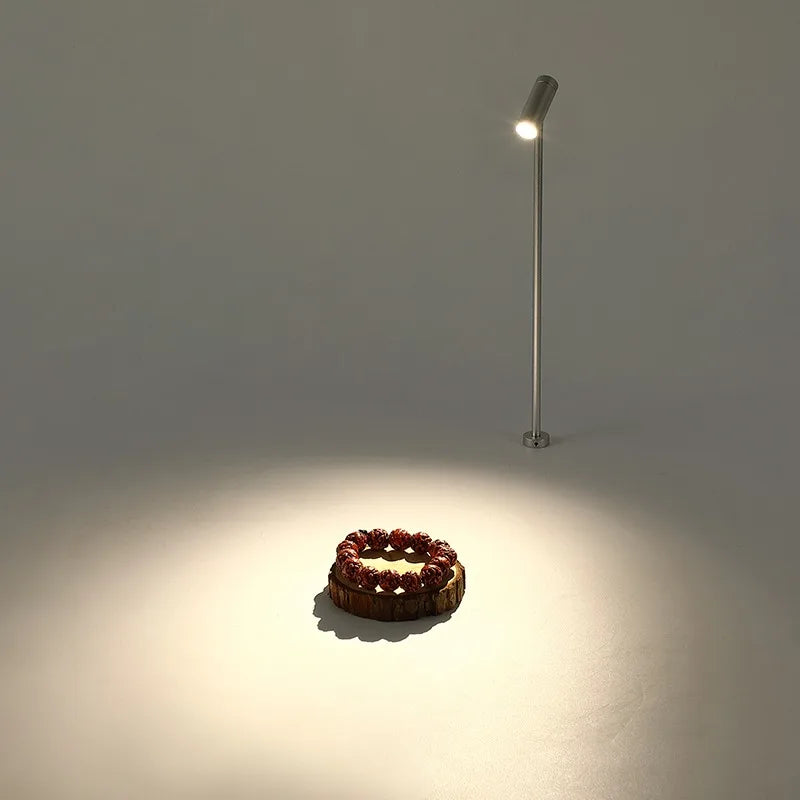 Led Cabinet Spot Light Mini Spotlights Gold Silver Black Jewelry FOCO Exhibition Display 1W Standing Pole Small COB Lamp 110V 220V