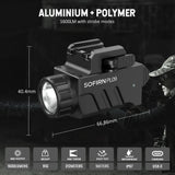PL09 1600-Lumen Rechargeable Tactical Flashlight - Quick-Release Picatinny Rail Mount