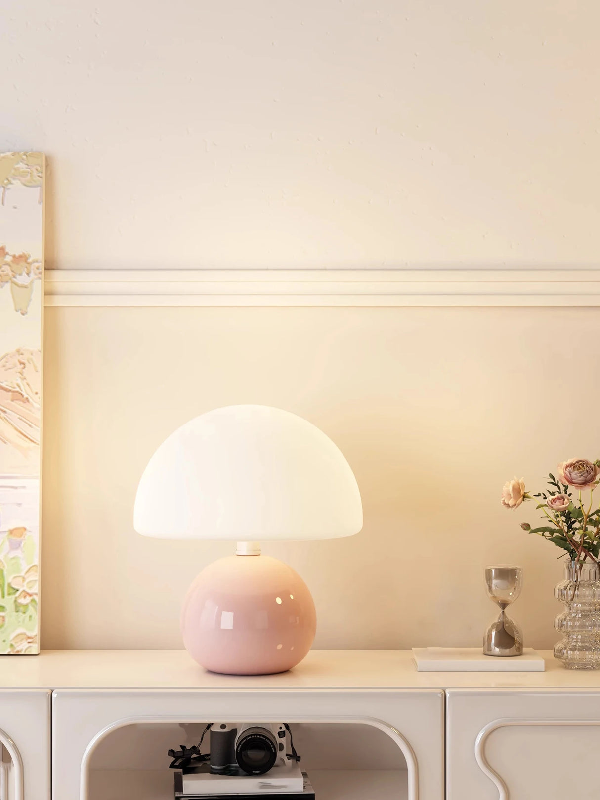 USB Socket Decorative LED Table Lamp - Minimalist Night Light & Desk Light for Bedroom
