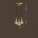 Modern Luxury Copper Crystal Pendant Lights Restaurant Bar Dining Room Bedroom Bedside LED Hanging Lamp Home Lighting Luminaire