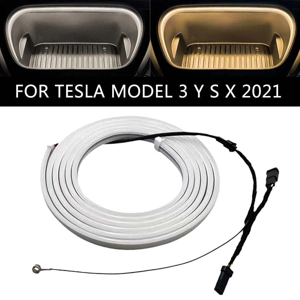 Front Trunk Atmosphere Light for Tesla Model 3 Y led interior light Strip Easy Install Waterproof Flexible Auto Modified 12v