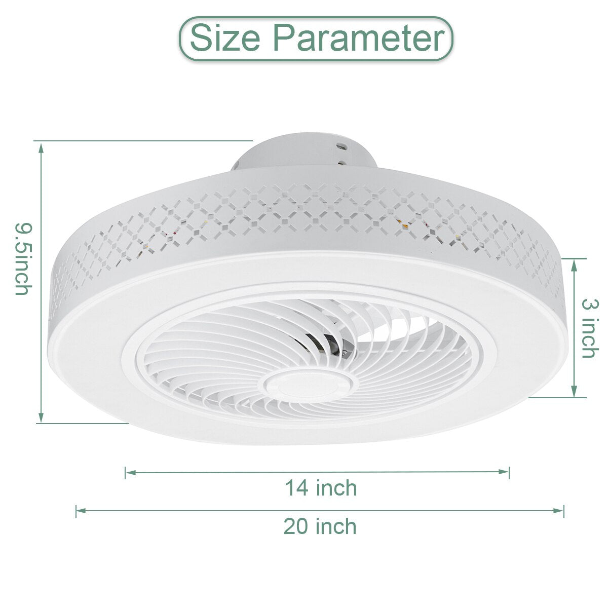 50cm Intelligent Led Ceiling Fan Light Ceiling Fans with Lights 3-Speed Dimmable Smart APP Remote Control Modern LED Lighting