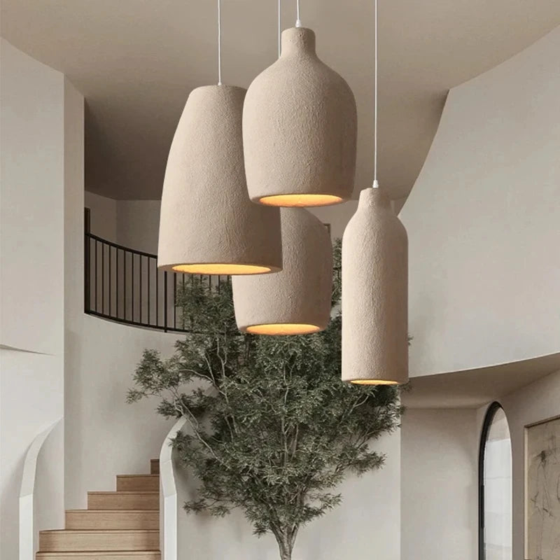 Japanese Wabi Sabi Ceiling Chandelier Modern Home Dining Room Pendant Lamp Living Room Decoration Loft Bar Kitchen Hanging Light