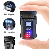 Portable Mini Keychain Flashlight Led Bright EDC Torch Magnetic Cap Clip Lamp Flash Light Outdoor Camping Fishing Tools