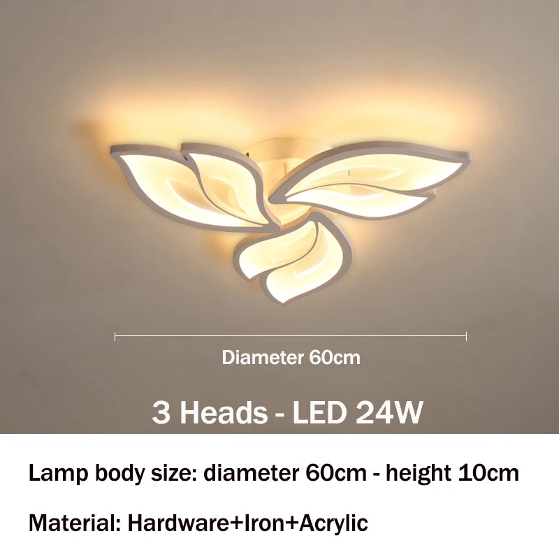 Modern LED Ceiling Chandeliers Light for Living Dining Room Bedroom Ceiling Lamps  With Remote Control Dimmable Lights Fixtures