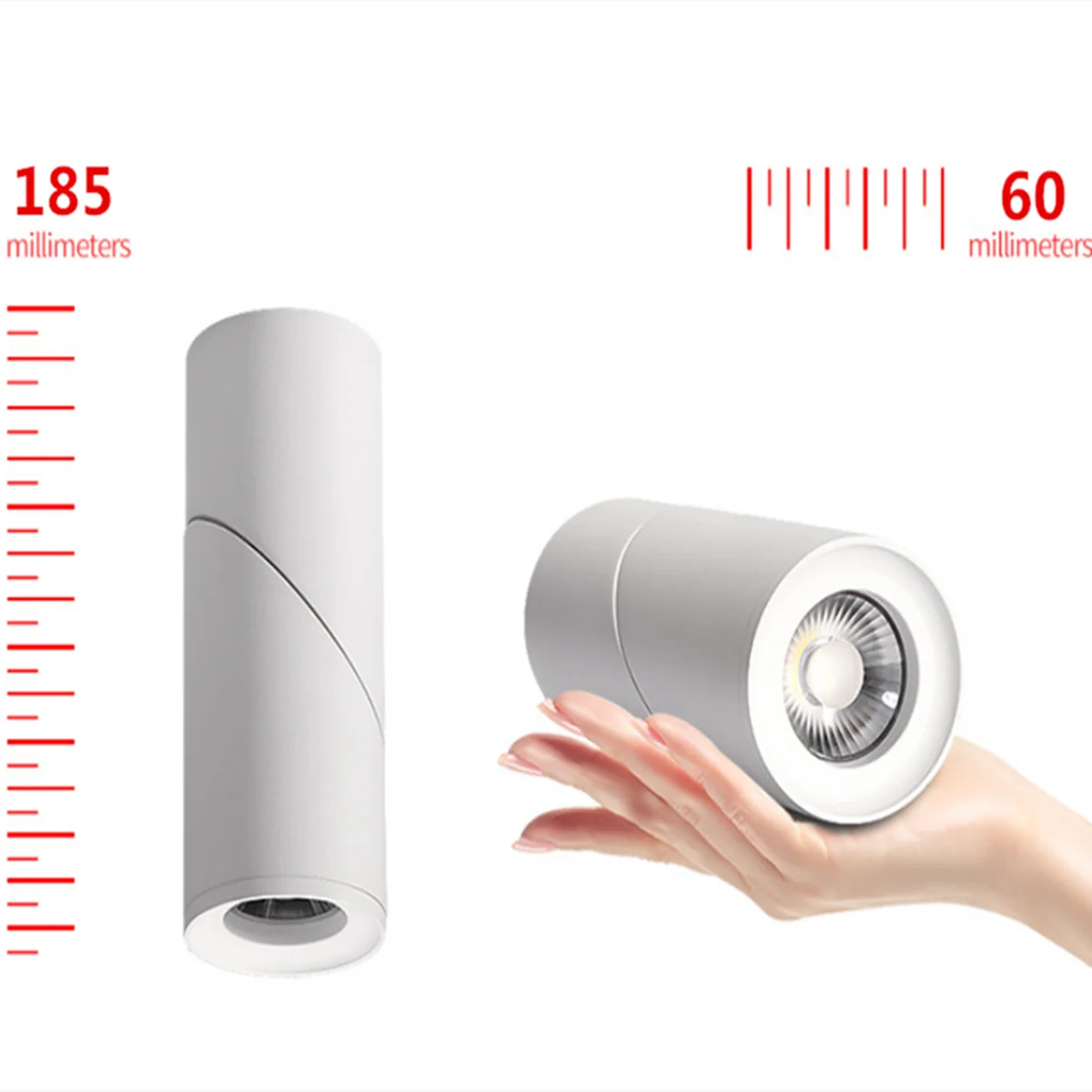 Dimmable Rotating LED Downlights 9W 15W 24W COB  Ceiling Spot Lights AC110-220V LED Wall Lamp Warm Cold White Indoor Lighting