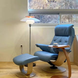 Nordic Floor Lamp Metal and Glass Lampshade Stand Light with Replacement E27 Bulb