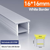 Light Strip Silicone Tube LED Diffuser Flexible Black and White Lampshade with Edge Contour Light Mask Plate Cover