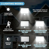 56 LED Solar Motion Sensor Outdoor Wall Light - IP65 Waterproof Garden Security Flood Lamp for Patio, Yard & Garage