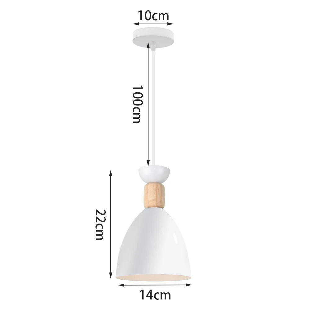 Loft Modern Pendant Light Wood Nordic Hanging Lamp Kitchen Lighting Fixture Industrial Chandelier Hanglamp Living Room Luminaire