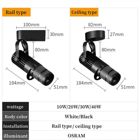 led spotlight Stage ambient light bar KTV spotlight ceiling COB downlight shop Commercial restaurant beam track light