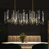 Luxury Crystal Pendant Chandelier Nordic Tree Branch Candle Shaped Indoor Lighting Living Room Bedroom Led Decoration Light