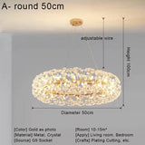 Nordic Crystal Led Ceiling Pendant Lamp Modern Clear Crystal G9 LED Lamp for Dining Room Bedroom House Decor Suspension Lamp
